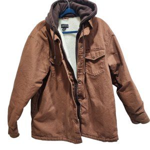 Dakota Men's Hooded Work Wear Chore Coat Size XL Brown Winter